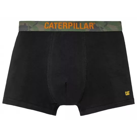 Caterpillar Lot de 2 boxers homme Noir-Kaki-Orange