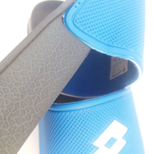 Claquettes Mules Marque LOTTO Noire & Bleu Coté