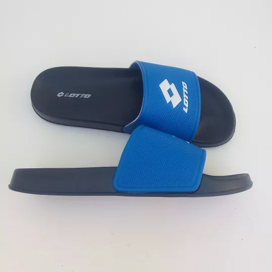 Claquettes Mules Marque LOTTO Noire & Bleu Face