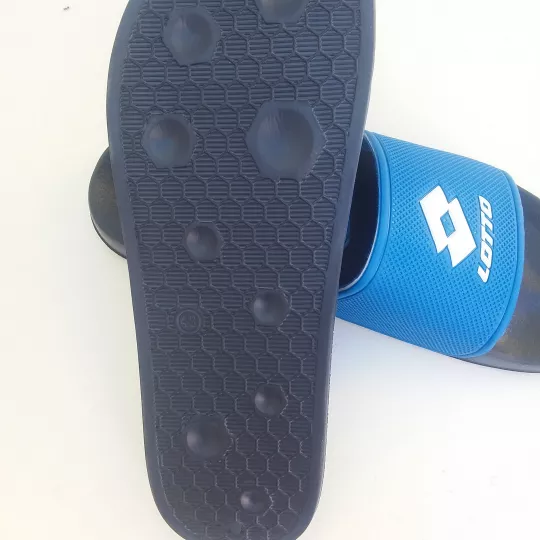 Claquettes Mules Marque LOTTO Noire & Bleu Semelle