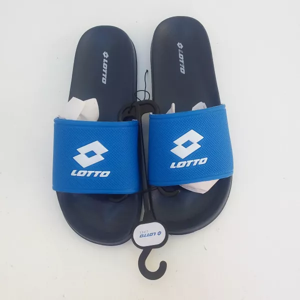 Claquettes Mules Marque LOTTO Noire & Bleu Cintre