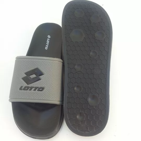 Claquettes Mules Marque LOTTO Noire & Grise Face