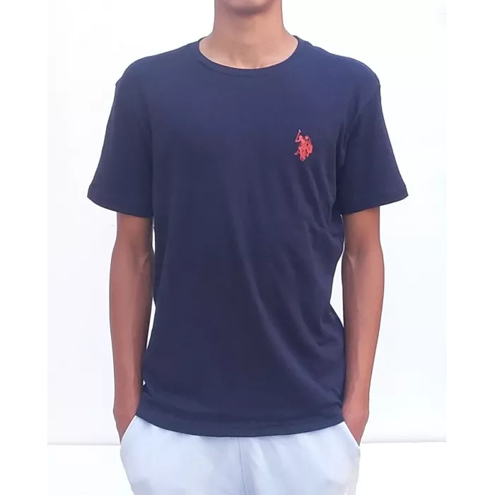 Tee Shirt Uni US POLO 100% Coton du S au XL Bleu Marine Principale