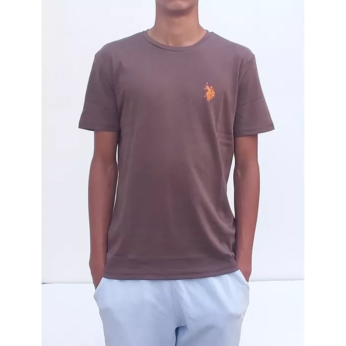 Tee Shirt Uni US POLO 100% Coton du S au XL Couleur Marron Principale
