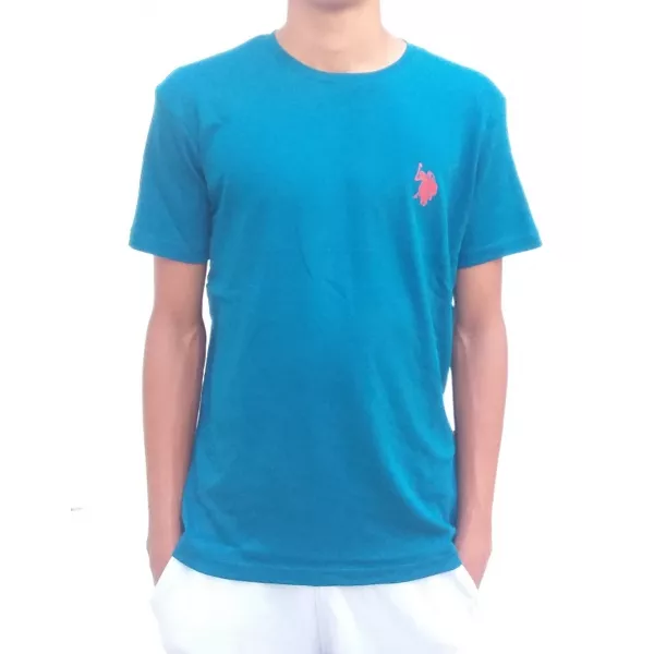 Tee Shirt Uni US POLO 100% Coton du S au XL Couleur Bleu Persan Principale