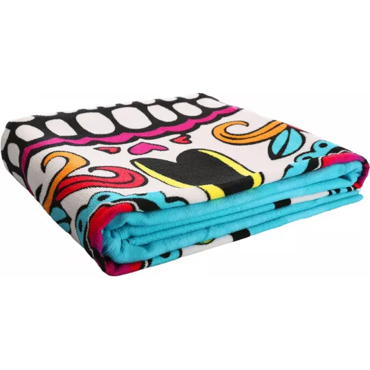 Grande Serviette De Plage Drap De Bain Microfibres Tête de Mort Mexicain Autres