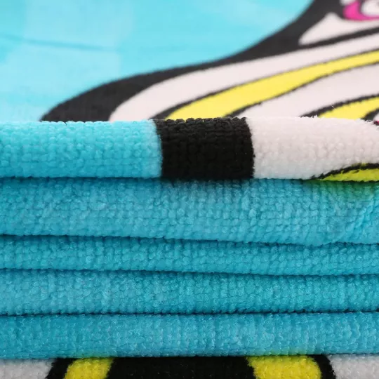 Grande Serviette De Plage Drap De Bain Microfibres Tête de Mort Mexicain plier