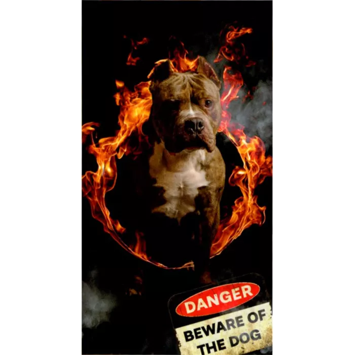 Grande Serviette De Plage Drap De Bain Microfibres CHIEN MÉCHANT Principale