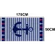 Grande Serviette Drap De Bain Microfibres Ancre Marine bleu Blanc Rouge Dimensions