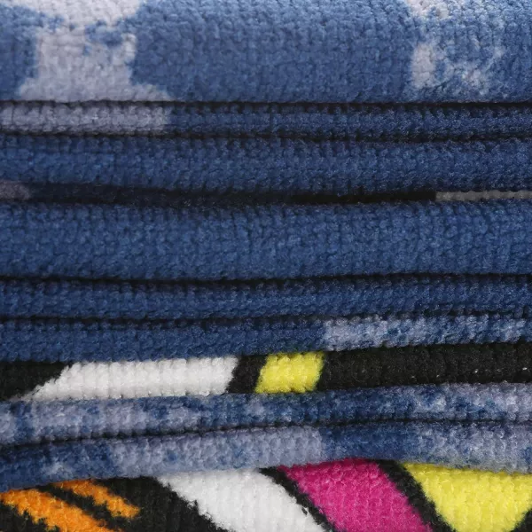 Grande Serviette De Plage Drap De Bain Microfibres Tête de Mort Bleu Marine Autres