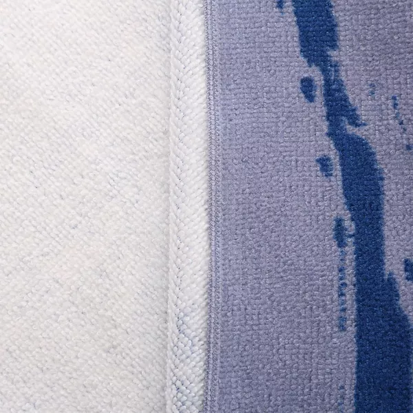 Grande Serviette De Plage Drap De Bain Microfibres Tête de Mort Bleu Marine Tissus