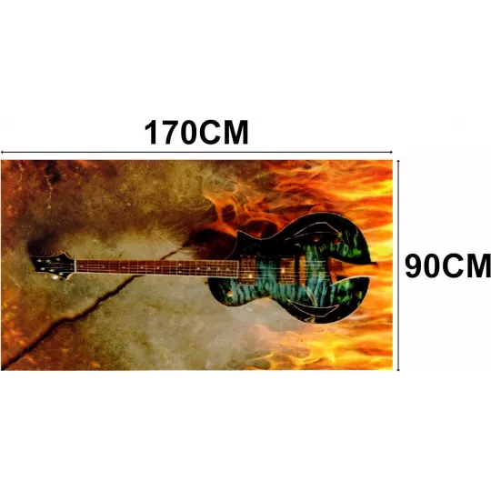 Grande Serviette Drap De Bain Microfibres Guitare électrique Dimensions