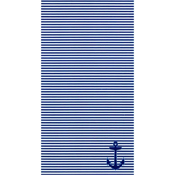 Grande Serviette De Plage Drap De Bain Microfibres Ancre Marine Bleue Principale