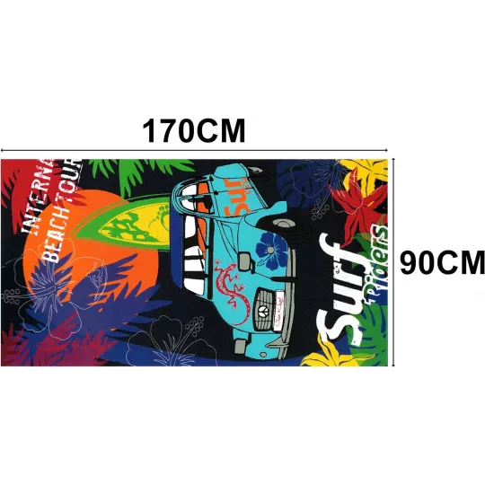 Grande Serviette De Plage Drap De Bain Microfibres Voiture 2cv Dimensions