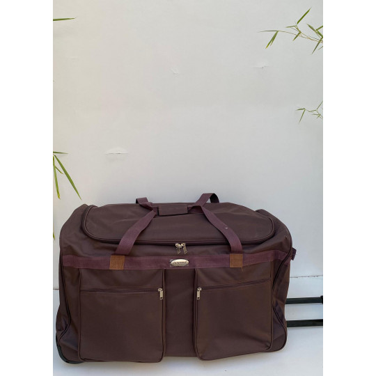 DIPLOMAT Sacs De Voyage Valise Bagage A Roulettes 2 Poches Marron Face