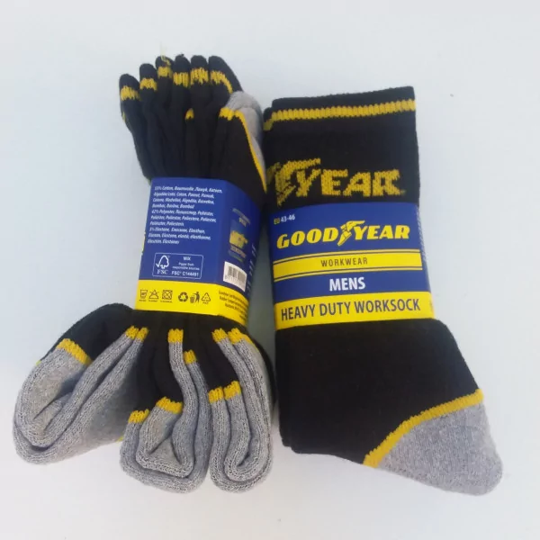 Lot de 6 paires De Chaussettes Chaude de Travail Good Year Liseré Jaune Principale