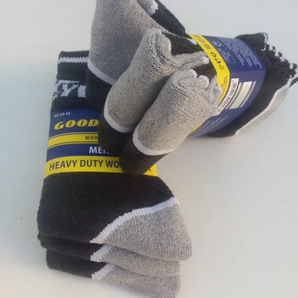 Lot de 6 paires De Chaussettes Chaude de Travail Good Year Noire Autres