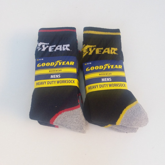 Lot de 6 paires De Chaussettes Chaude de Travail Good Year Noire/Jaune/Rouge  Principale