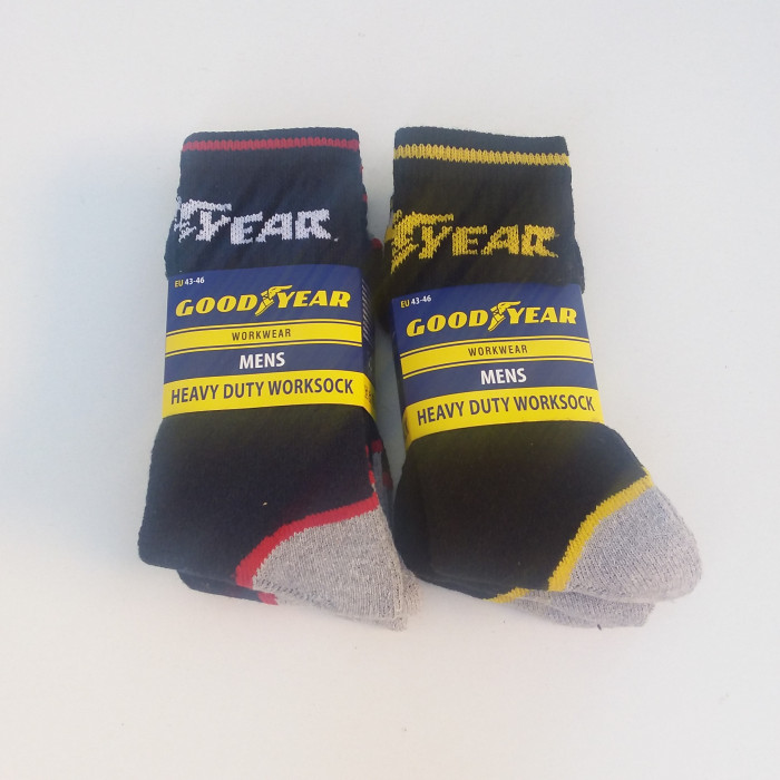 Lot de 6 paires De Chaussettes Chaude de Travail Good Year Noire/Jaune/Rouge  Principale