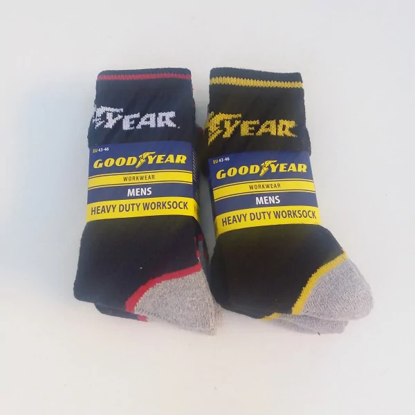 Lot de 6 paires De Chaussettes Chaude de Travail Good Year Noire/Jaune/Rouge Principale