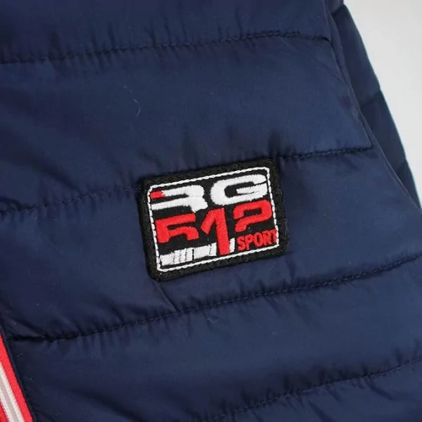 Parka Anorak à Capuche RG512 Adulte Bleu Marine Logo