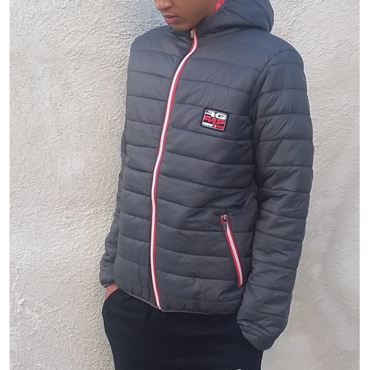 Parka Anorak à Capuche RG512 Adulte Grise Coté