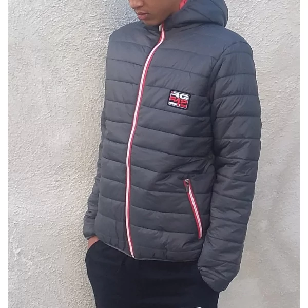 Parka Anorak à Capuche RG512 Adulte Grise Coté