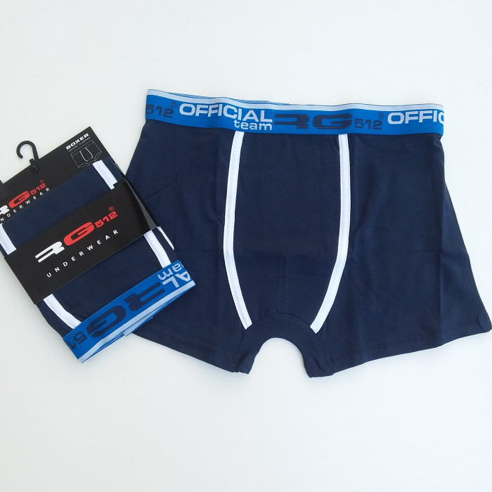 Caleçon Boxer Hommes RG512 du S au 2XL Bleu Face