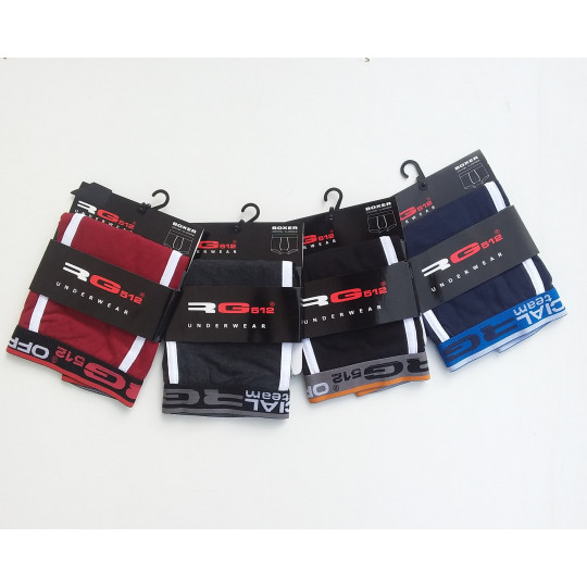 Caleçon Boxer Hommes RG512 du S au 2XL Bordeaux Etiquette Do