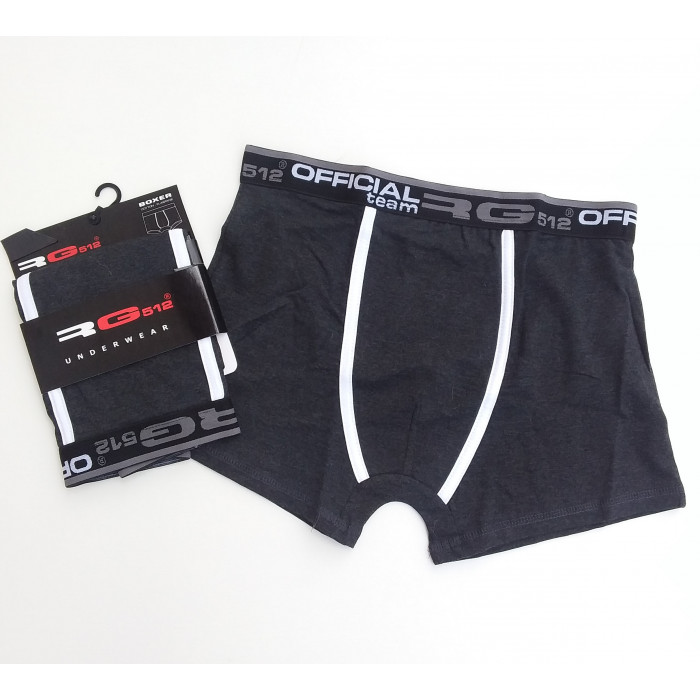Caleçon Boxer Hommes RG512 du S au 2XL Gris Foncé Face