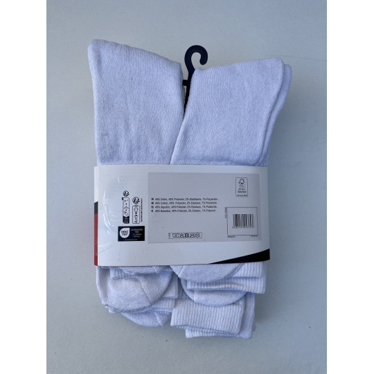 Lot de 10 Paires de Chaussettes Sport Tennis Homme AIRNESS Blanc Etiquette