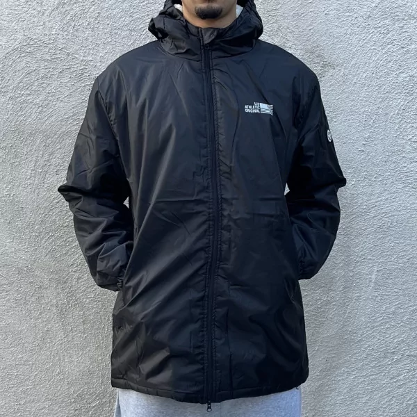 Vestes 3quarts Coupe Vent Imperméables Doublées Sherpa US ATHLETIC ORIGINAL Noire Du S Au XXL Principale