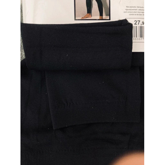 Caleçons Thermique Longs Hommes Chauds et Doux Taille Unique Noir Do