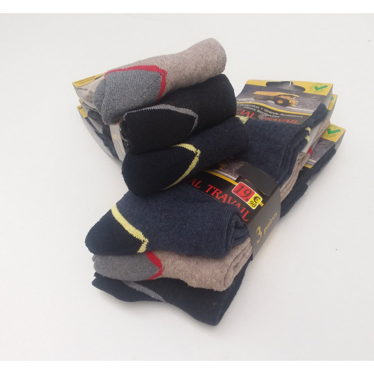 Chaussettes de Travail Homme Lot de 6 Paires WORK