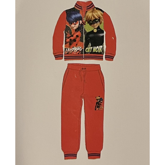 Ensemble Jogging Miraculous LadyBug / Cat Noir Rouge Principale