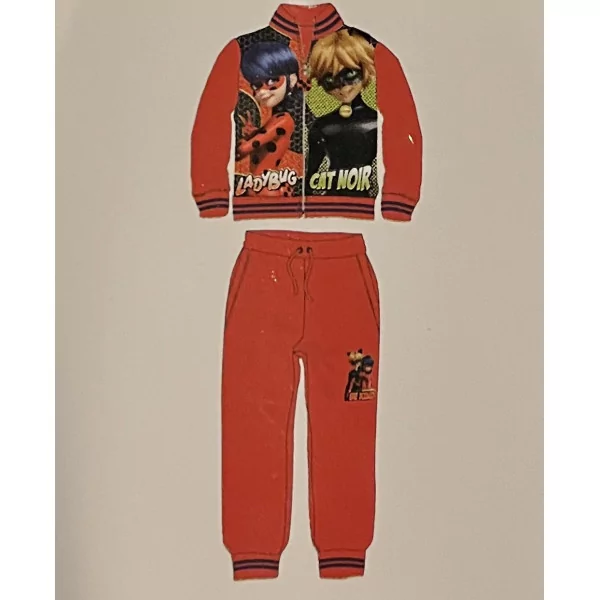 Ensemble Jogging Miraculous LadyBug / Cat Noir Rouge Principale