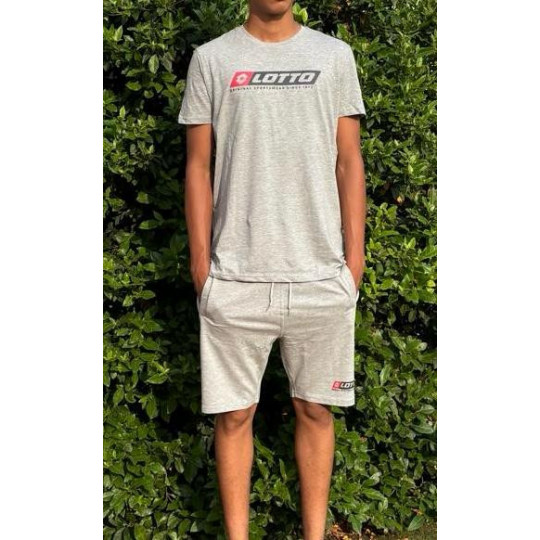 Complet LOTTO Vendu en ensemble ou à l'unité (T-Shirt seul ou short seul au choix) Gris Principale