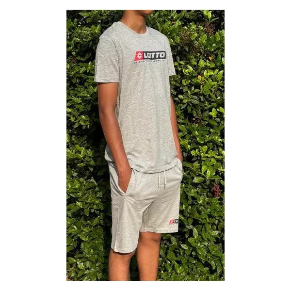 Complet LOTTO Vendu en ensemble ou à l'unité (T-Shirt seul ou short seul au choix) Gris Poche