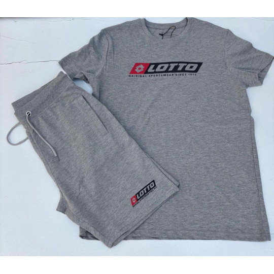 Complet LOTTO Vendu en ensemble ou à l'unité (T-Shirt seul ou short seul au choix) Gris  Ensemble