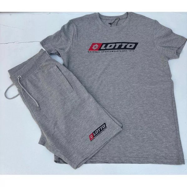 Complet LOTTO Vendu en ensemble ou à l'unité (T-Shirt seul ou short seul au choix) Gris Ensemble