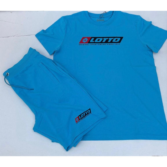 Complet LOTTO Vendu en ensemble ou à l'unité (T-Shirt seul ou short seul au choix) Bleu Clair ensembles