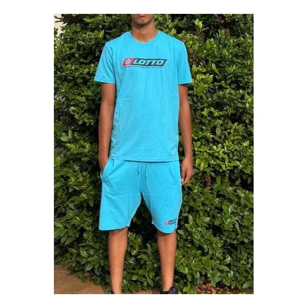 Complet LOTTO Vendu en ensemble ou à l'unité (T-Shirt seul ou short seul au choix) Bleu Clair Principale
