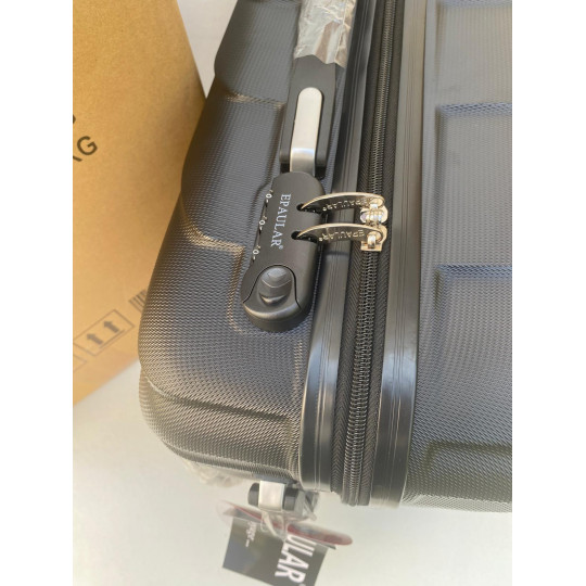 Valise Cabine 55cm ABS à 4 Roues Modèle Collier Noire