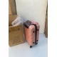 Valise Cabine 55cm ABS à 4 Roues Modèle Collier Rose Coté Droite