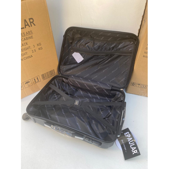 Valise Cabine 55cm ABS à 4 Roues Modèle Collier Or Intérieur