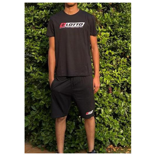 Complet LOTTO Vendu en ensemble ou à l'unité (T-Shirt seul ou short seul au choix) Noir Principale