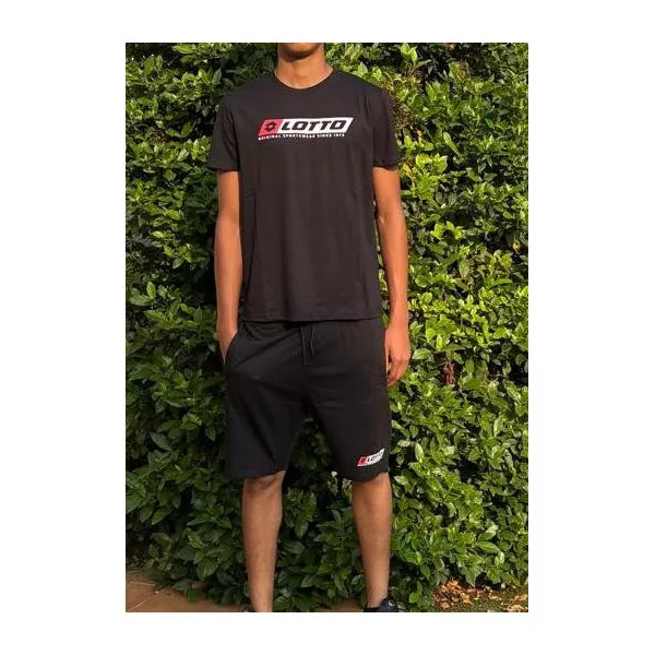 Complet LOTTO Vendu en ensemble ou à l'unité (T-Shirt seul ou short seul au choix) Noir Principale
