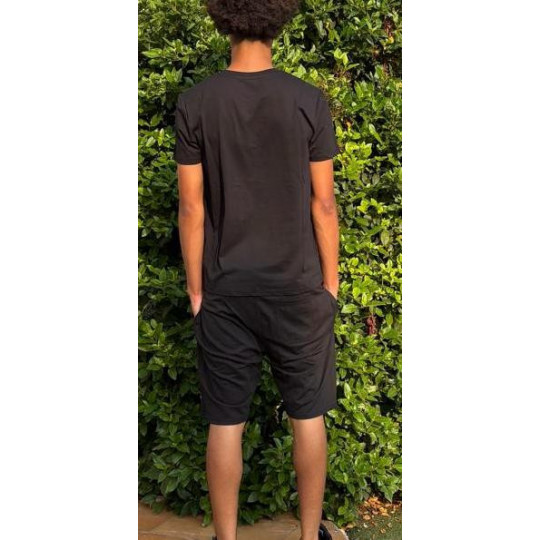 Complet LOTTO Vendu en ensemble ou à l'unité (T-Shirt seul ou short seul au choix) Noir Face