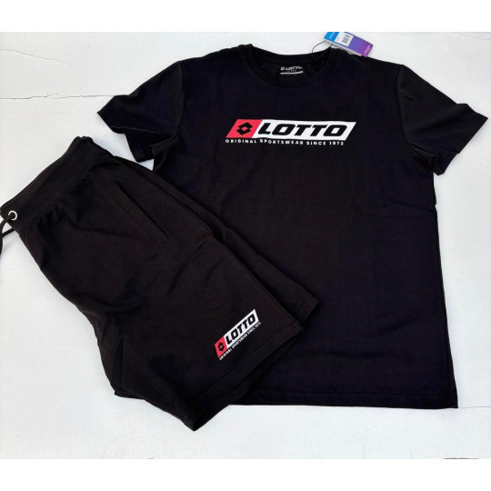 Complet LOTTO Vendu en ensemble ou à l'unité (T-Shirt seul ou short seul au choix)Noir ensembles