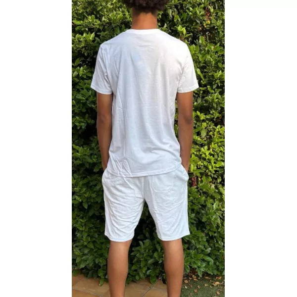 Complet LOTTO Vendu en ensemble ou à l'unité (T-Shirt seul ou short seul au choix) Blanc Face